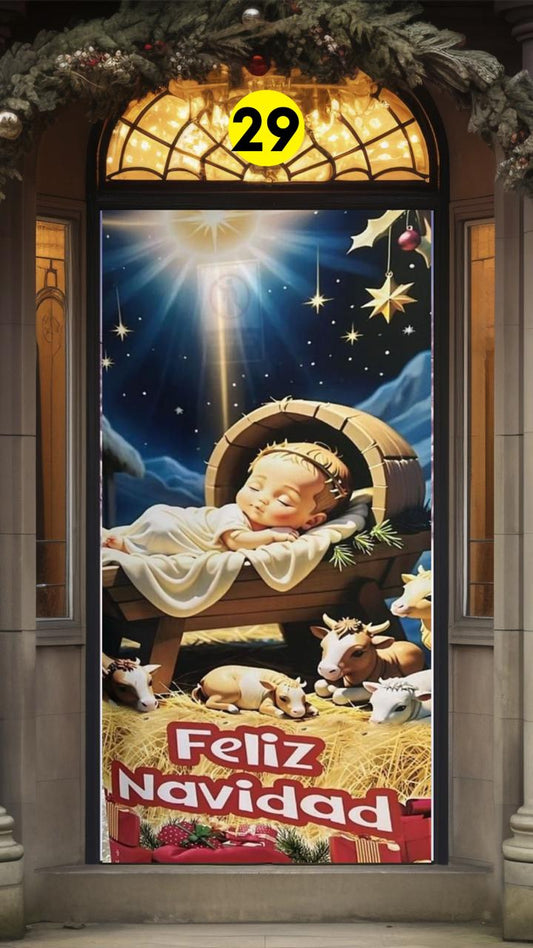 FUNDA PARA PUERTA NAVIDAD